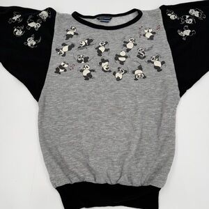 Vintage Avon Fashions Gray Panda Women’s Sweater